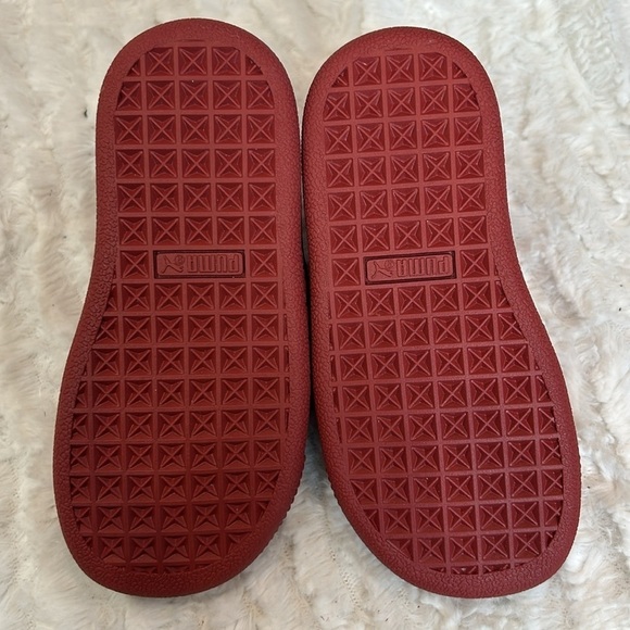 Puma Suede Classic Red Mono Gold Infant Children’s Size 6C US new in box unisex - Picture 7 of 11